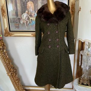 Vintage Fur Trim 1970’s Long Coat